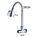 Torneira de Cozinha de Parede Preta Flexível com Duplo Jato