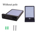Lâmpada de Parede Solar com Sensor de Movimento PIR (36/48 LEDs).
