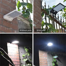 Lâmpada de Parede Solar com Sensor de Movimento PIR (36/48 LEDs).
