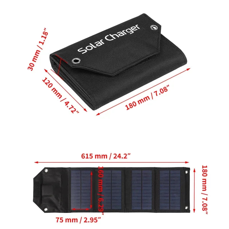 Painel Solar Dobrável Portátil